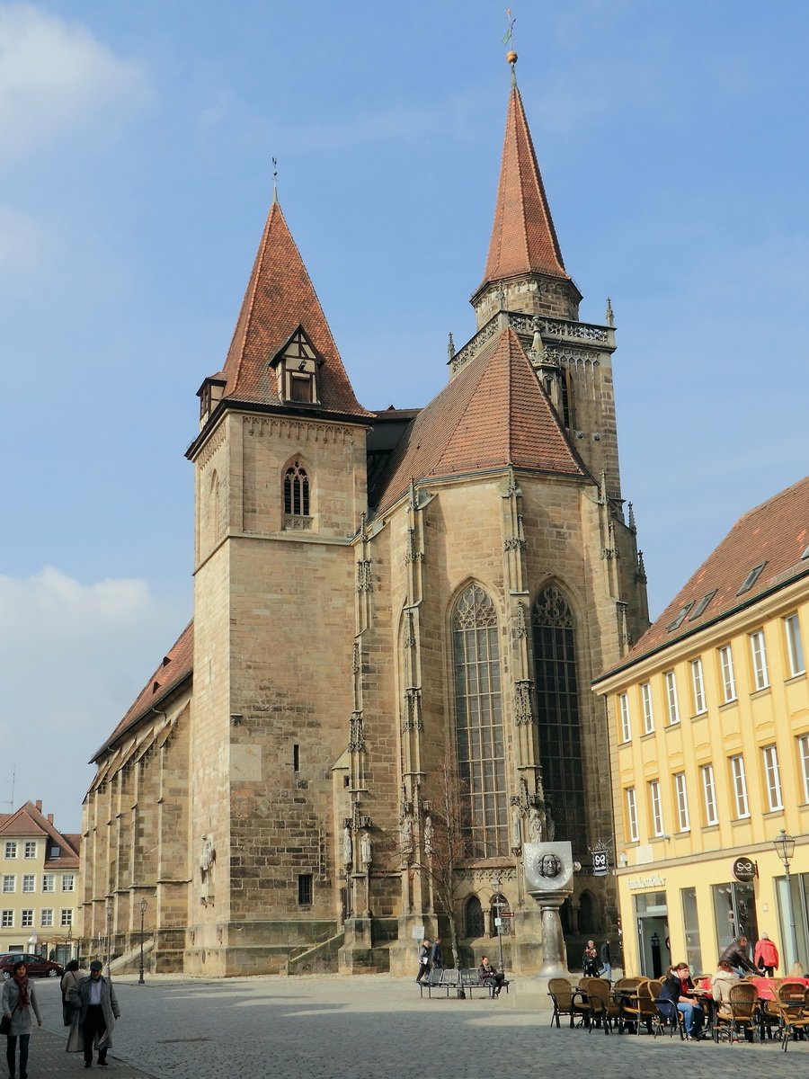 St. Johanniskirche in Ansbach in der Luisenstraße am 14. März 2017.