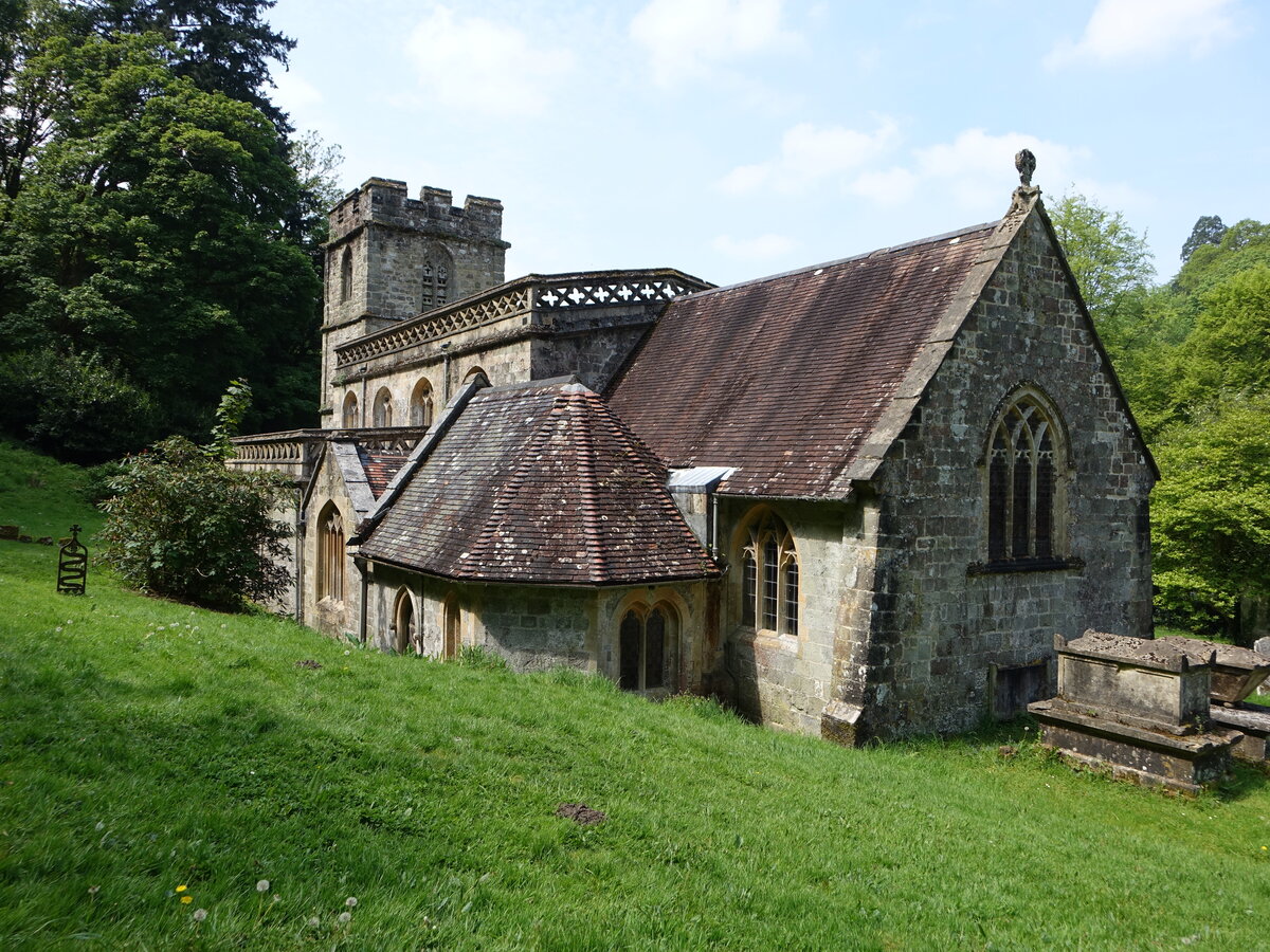 St. Peter Kirche von 1291 im Schlopark von Stourhead House (11.05.2024)