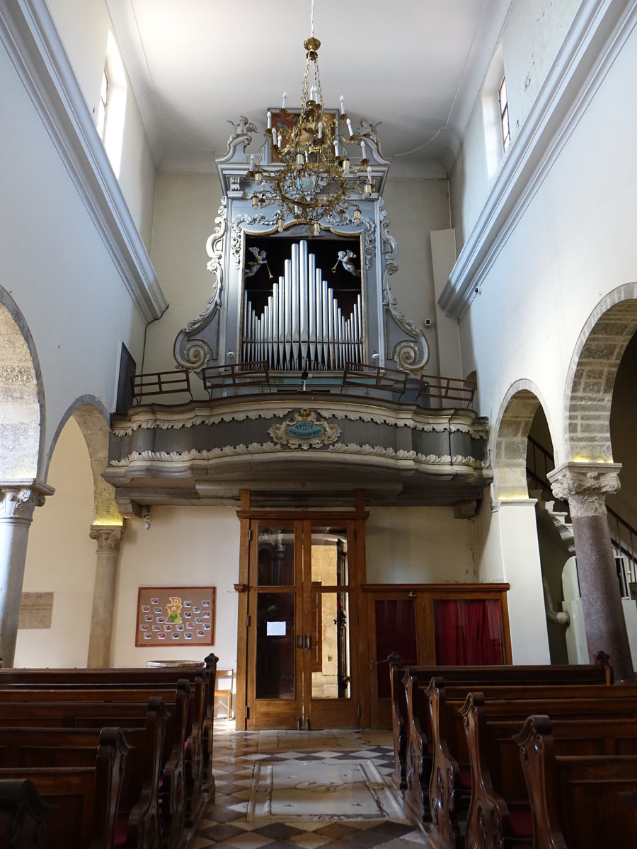 Stadt Krk, barocke Orgelempore in der Marienkathedrale (30.04.2017)