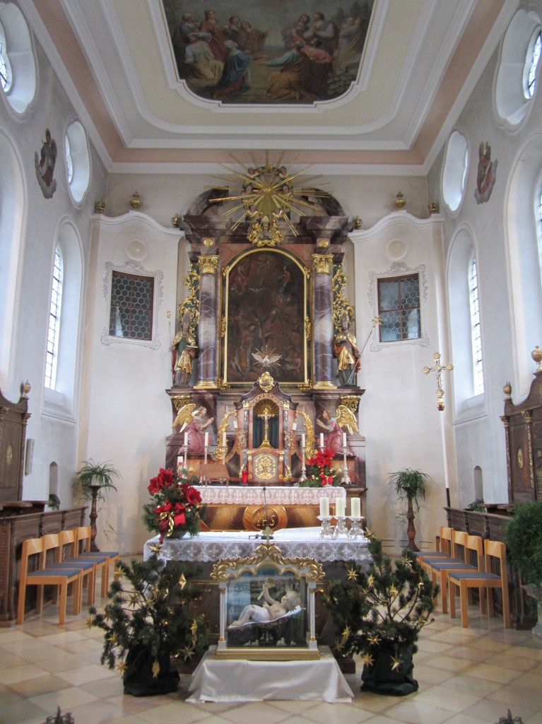 Stafflangen, Hochaltar der Pfarrkirche St. Remigius (19.01.2014)