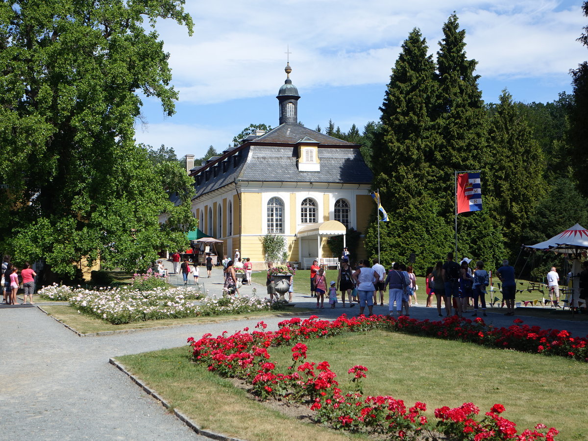 Stahlavy, Schlokapelle von Schloss Kozel, erbaut durch den Architekten Johann Ignaz Palliardi (06.07.2019)