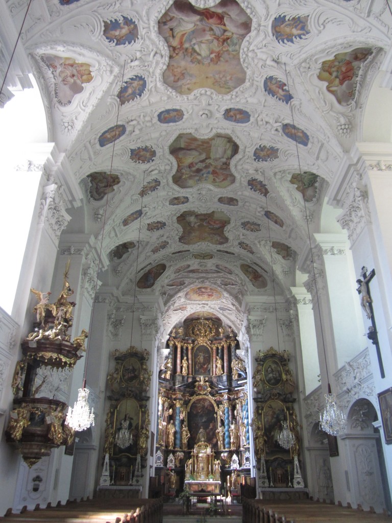 Stainz, barocke Altre, Stuck und Deckenfresken von 1680 der Stiftskirche St. Katharina (19.08.2013)