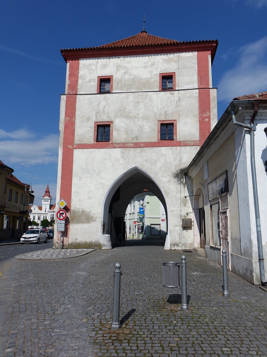 Stara Boleslav / Altbunzlau, Stadttor am St. Vaclava Namesti (28.06.2020)