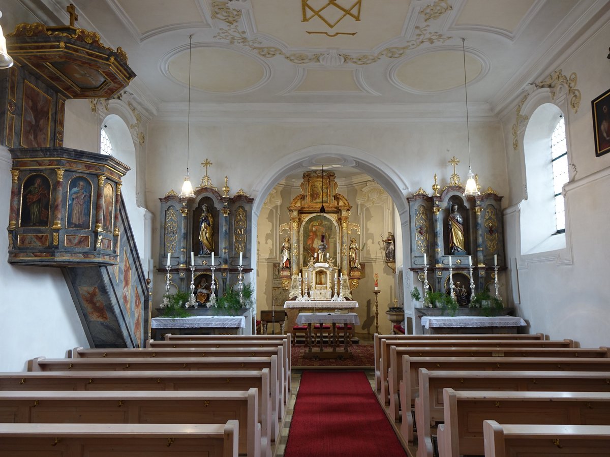 Staudheim, Innenraum der St. Quirin Kirche (06.03.2016)