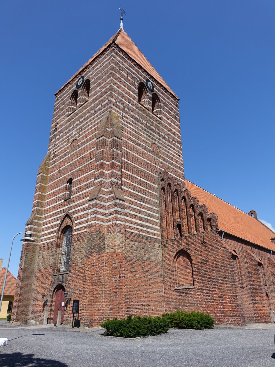 Stege, evangelischen St. Hans Kirche, erbaut im 13. Jahrhundert (19.07.2021)