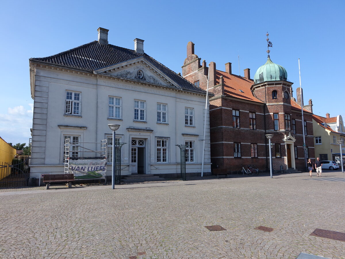 Stege, historische Gebude in der Storegade Strae (19.07.2021)