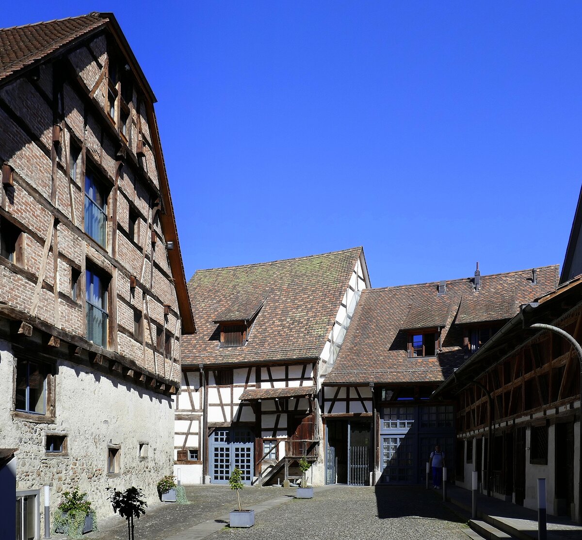 Stein am Rhein, das Alte Klosterspital von 1362, sp�ter Alters -und Waisenhaus, heute Verwaltungs-und Begegnungszentrum, Sept.2026