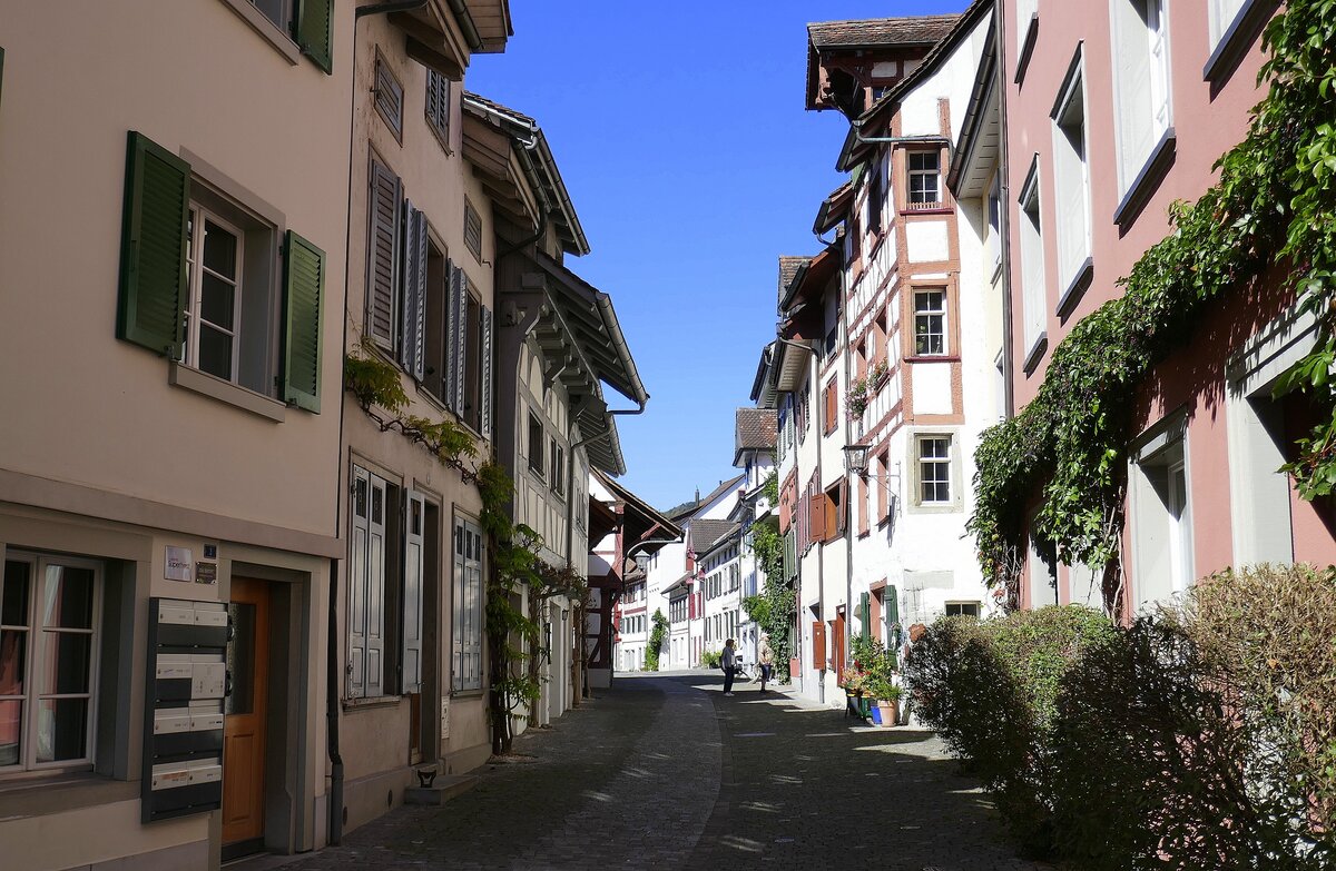 Stein am Rhein, Blick in die Obergass, in der historischen Altstadt, Sept.2026