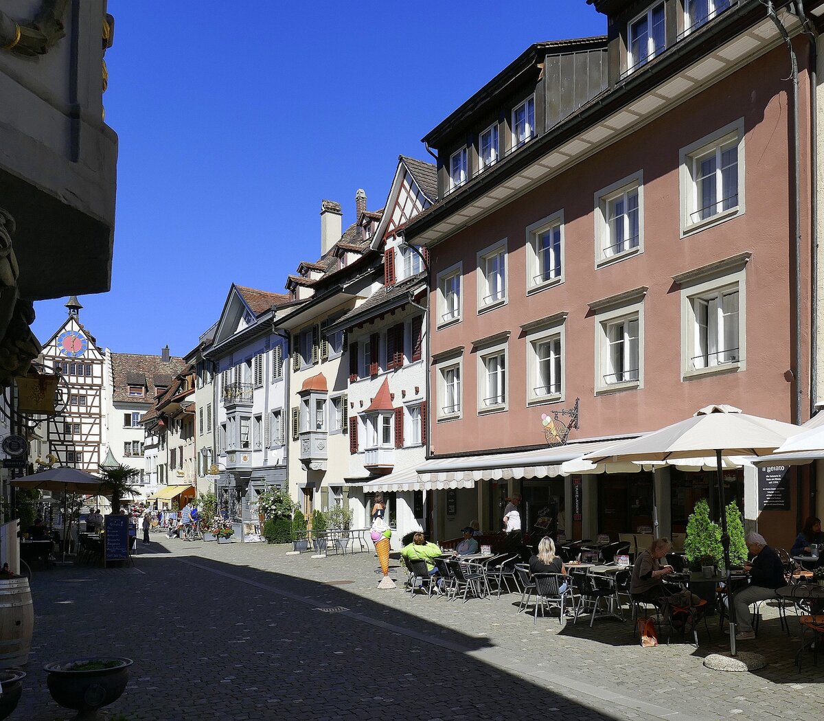 Stein am Rhein, Blick in die Understadt mit dem Untertor, Sept.2026