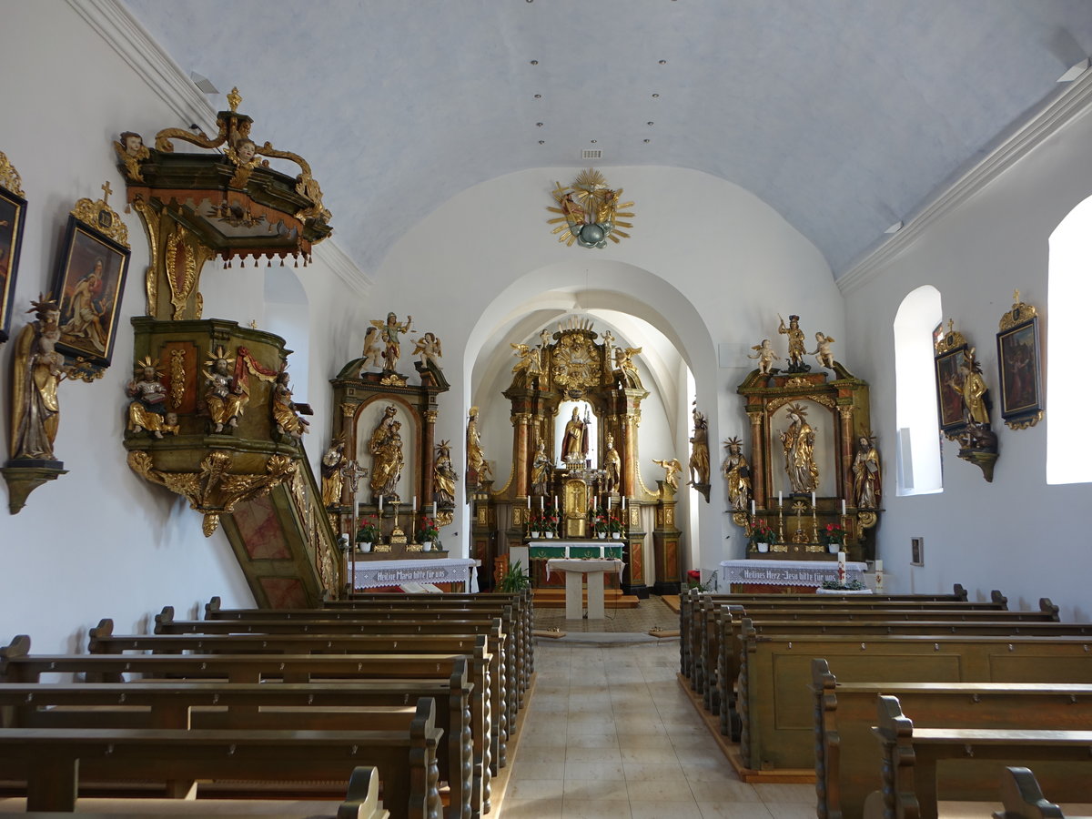 Steinfeld, Innenraum der kath. Pfarrkirche St. Martin (14.10.2018)