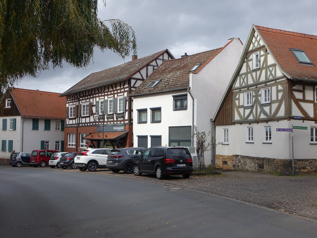 Steinfurth, historische Fachwerkhuser an der Oberpforte (01.11.2021)