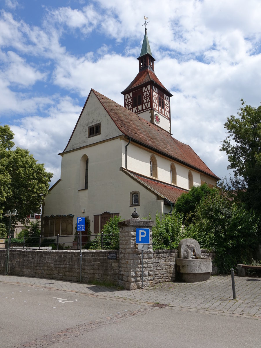 Steinheim an der Murr, Ev. St. Martin Kirche, romanische Basilika, erbaut ab 1235 (26.06.2016)
