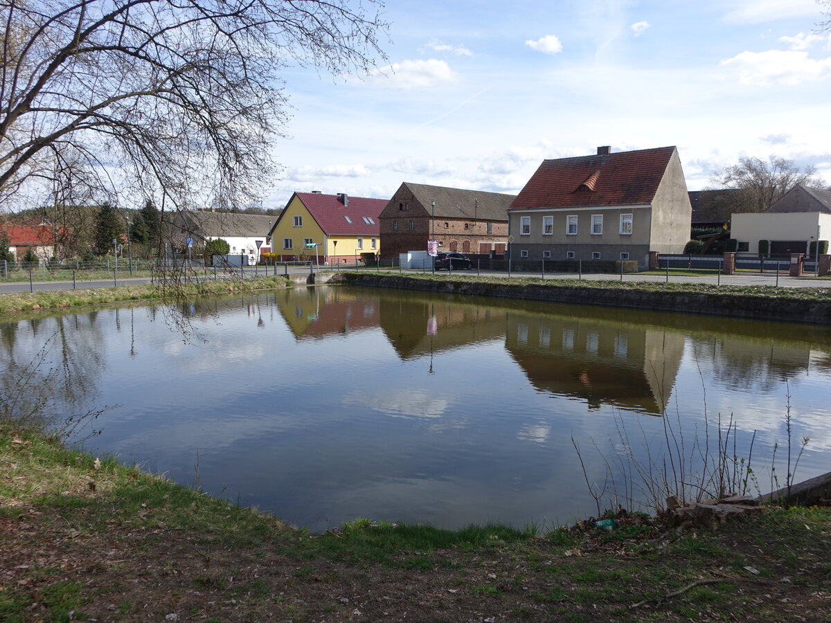 Steinsdorf, H�user am Dorfteich (04.04.2026)