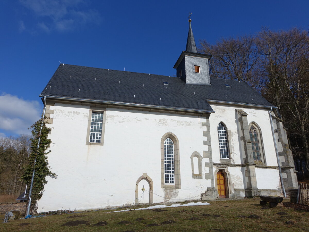 Stelzen, evangelische St. Marien Kirche, erbaut im 14. Jahrhundert (27.02.2022)