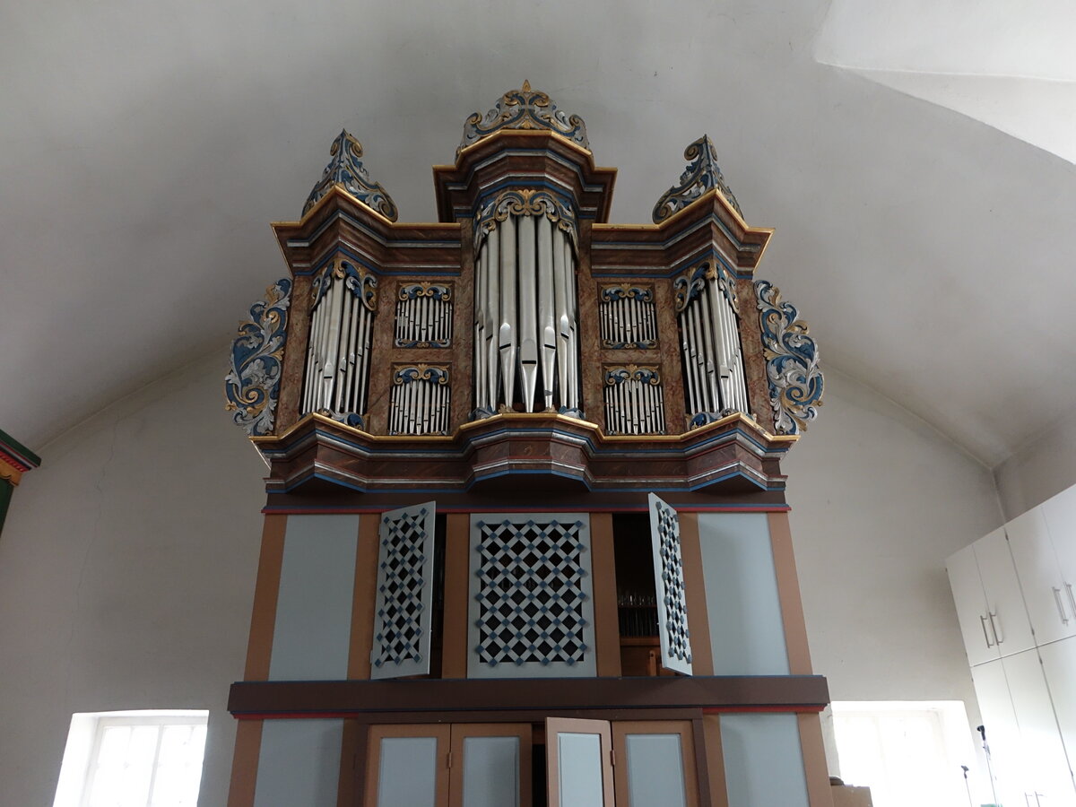 Steyerberg, Orgel vom Orgelbauer Christian Vater in der St. Katharina Kirche (07.10.2021)