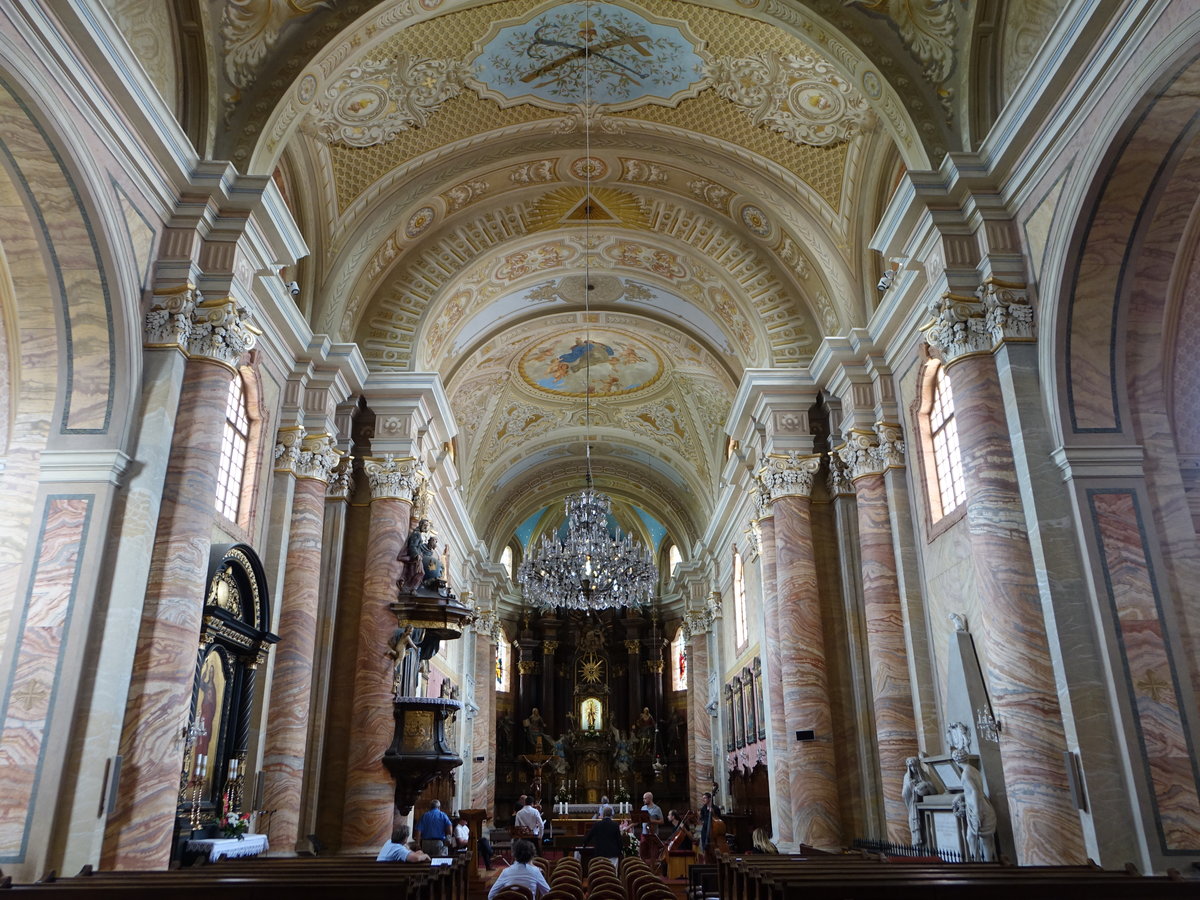 Stipa / Stiep, barocker Innenraum der Wallfahrtskirche Maria Wiegenfest (02.08.2020)