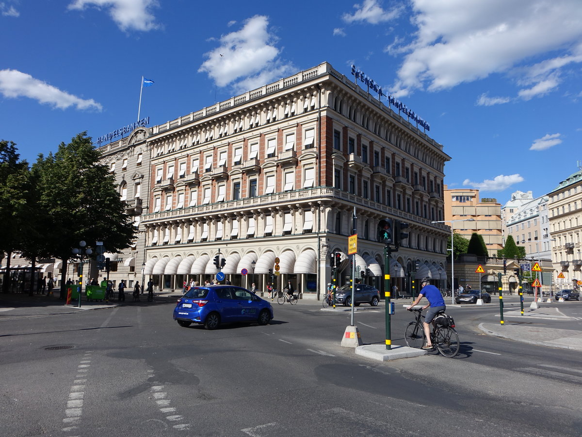 Stockholm, Gebude der Handelsbank an der Stallgatan Strae (04.06.2018)