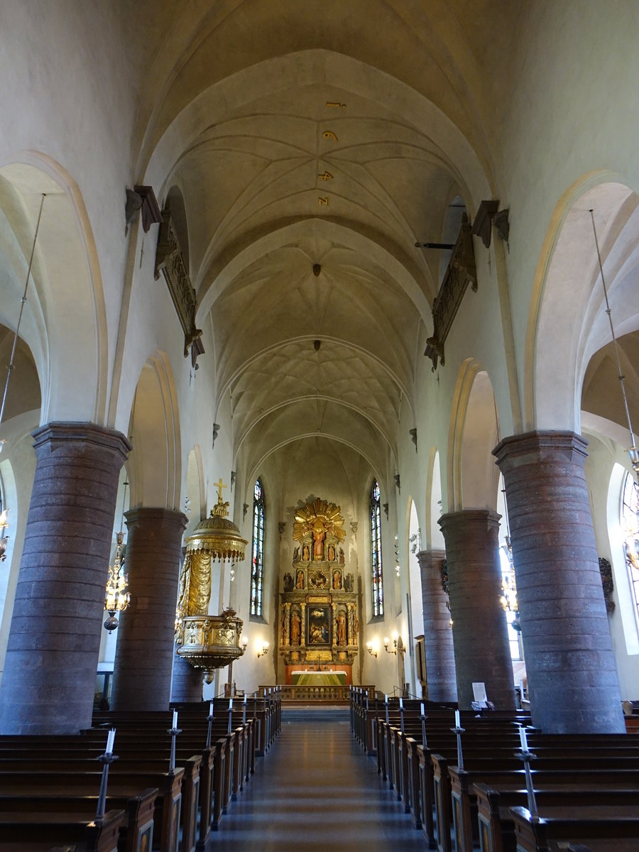 Stockholm, sptgotischer Innenraum der St. Jakob Kirche (04.06.2018)