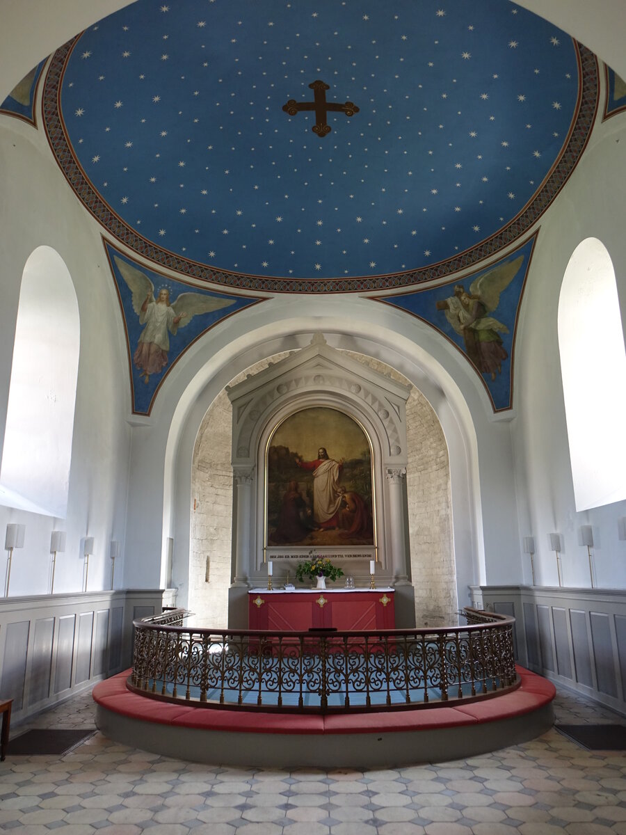 Store Heddinge, Altar von 1836 in der evangelischen Kirche, erschaffen von J. Lund (19.07.2021)