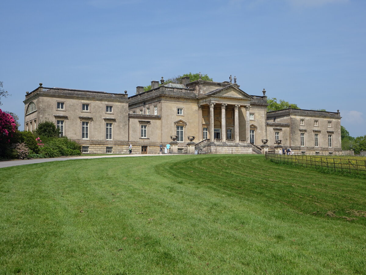 Stourhead House, neopalladianisches Herrenhaus aus dem 18. Jahrhundert durch den Architekten Colin Campbell (11.05.2024)