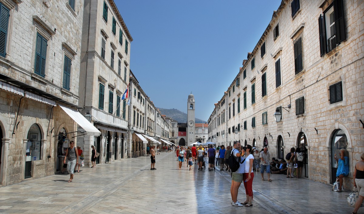 Stradun in Dubrovnik. Aufnahmedatum: 20. Juli 2009.