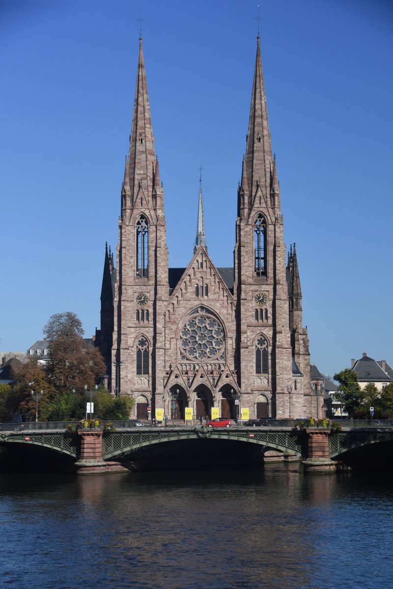 STRASBOURG (Dpartement du Bas-Rhin), 14.10.2017, Blick auf die glise Saint-Paul