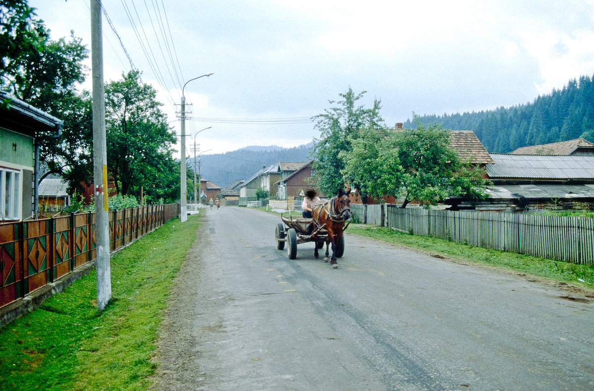 Strae in Baia Mare. Bild vom Dia. Aufnahme: Juli 1990.
