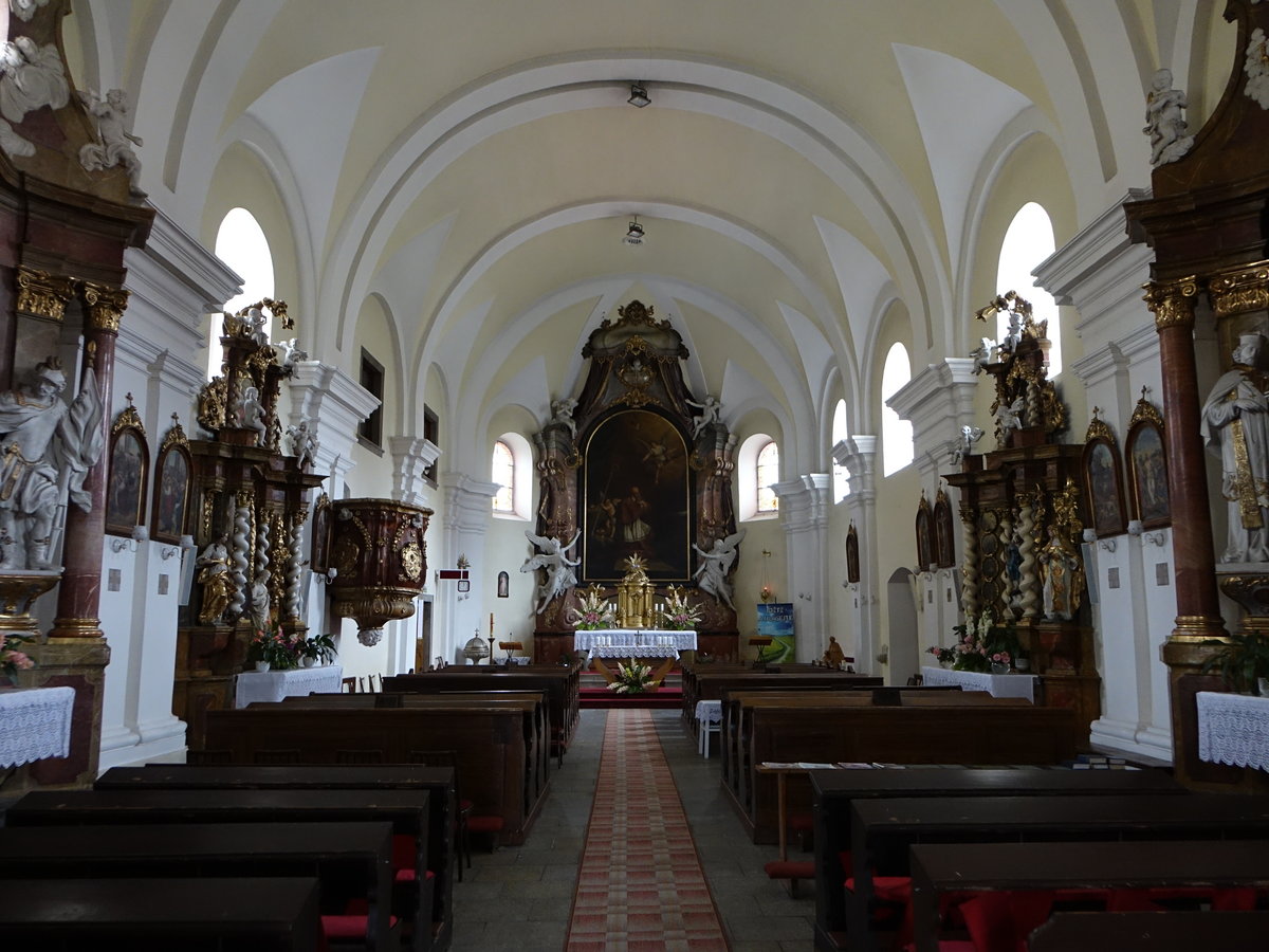 Straznice / Stranitz, barocker Innenraum der St. Martin Kirche (04.08.2020)