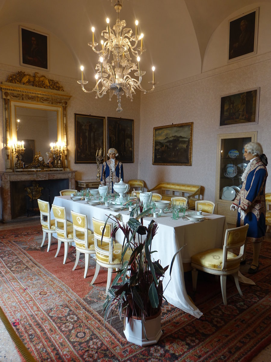 Stresa, Speisesaal im Palazzo Borromeo auf der Isola Madre (06.10.2019)