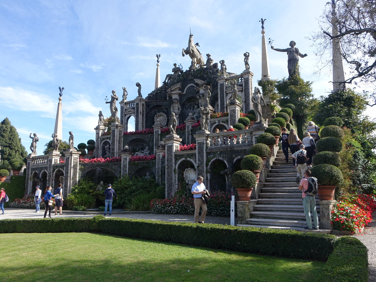 Stresa, Terassengrten im Park des Palazzo Borromeo auf der Isola Bella (05.10.2019)