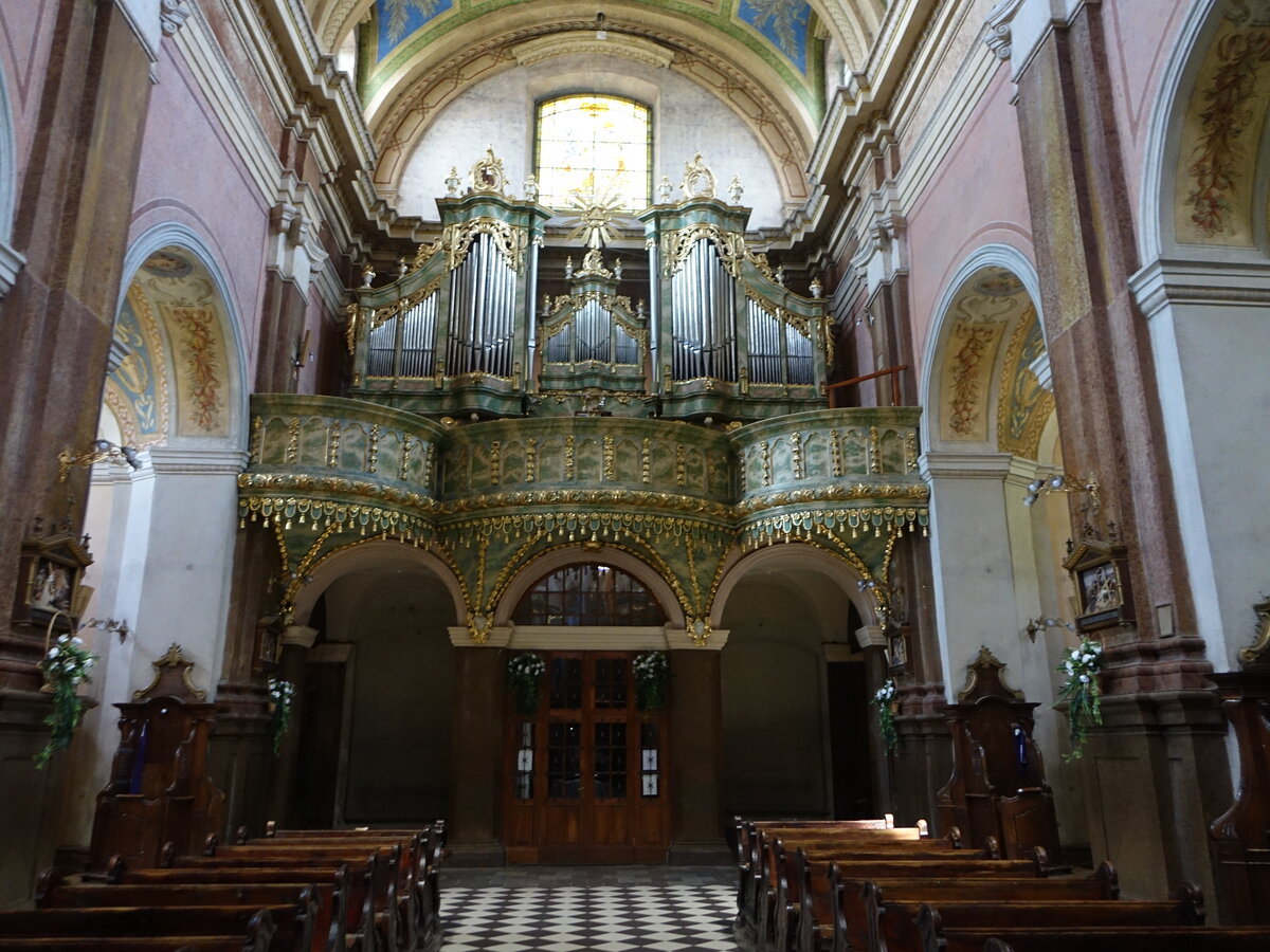 Studzianna-Poswietne, Orgelempore in der St. Philippus Kirche (14.06.2021)