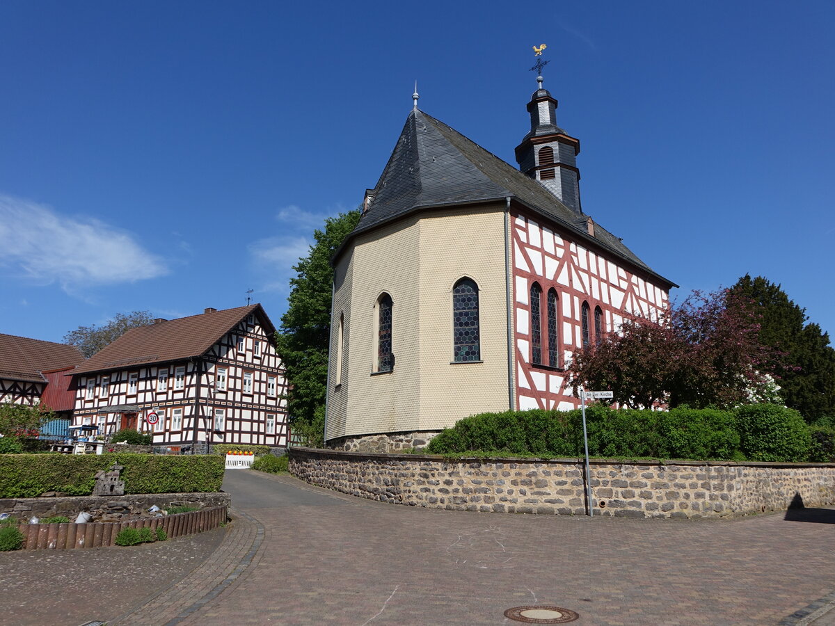 Stumpertenrod, evangelische Kirche, erbaut 1712 (14.05.2022)