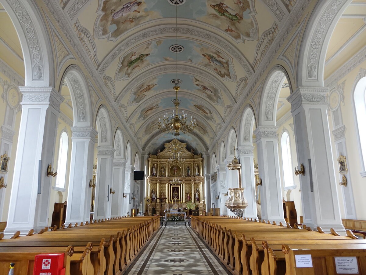 Suchowola, Innenraum der Pfarrkirche St. Petrus und Paulus (04.08.2021)