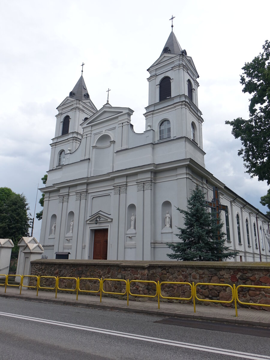 Suchowola, Pfarrkirche St. Petrus und Paulus, erbaut von 1879 bis 1885 nach dem Entwurf des Architekten Jakub Fordon (04.08.2021)