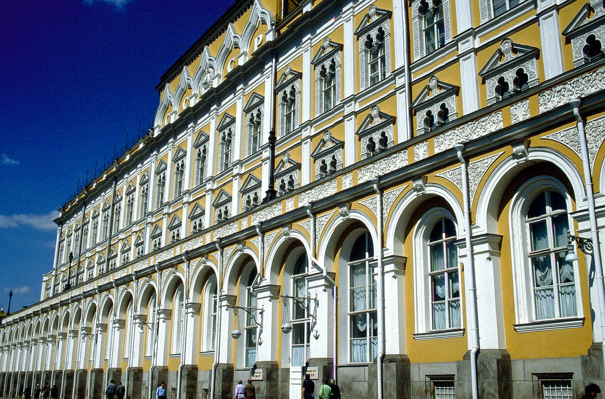 Sdfassade des Groen Kremlpalastes in Moskau. Bild vom Dia. Aufnahme: Juni 1989.