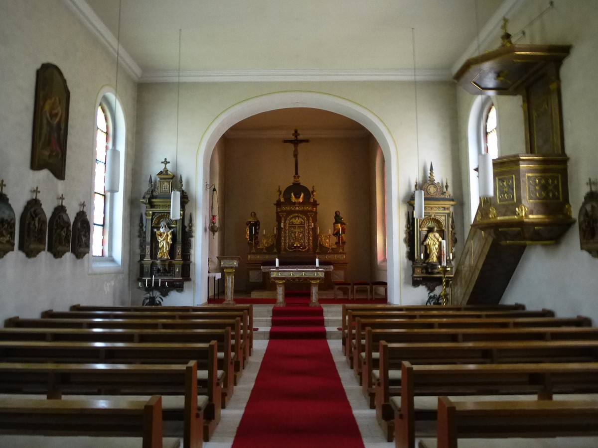 Suggental, Innenraum der Dorfkirche, Mrz 2014