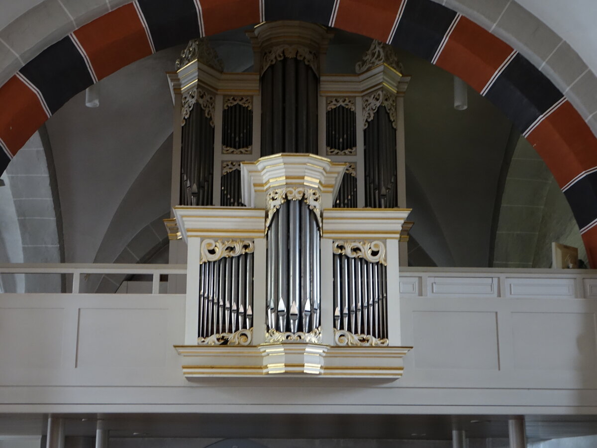 Sulingen, Orgelprospekt von 1739 in der St. Nicolai Kirche (07.10.2021)