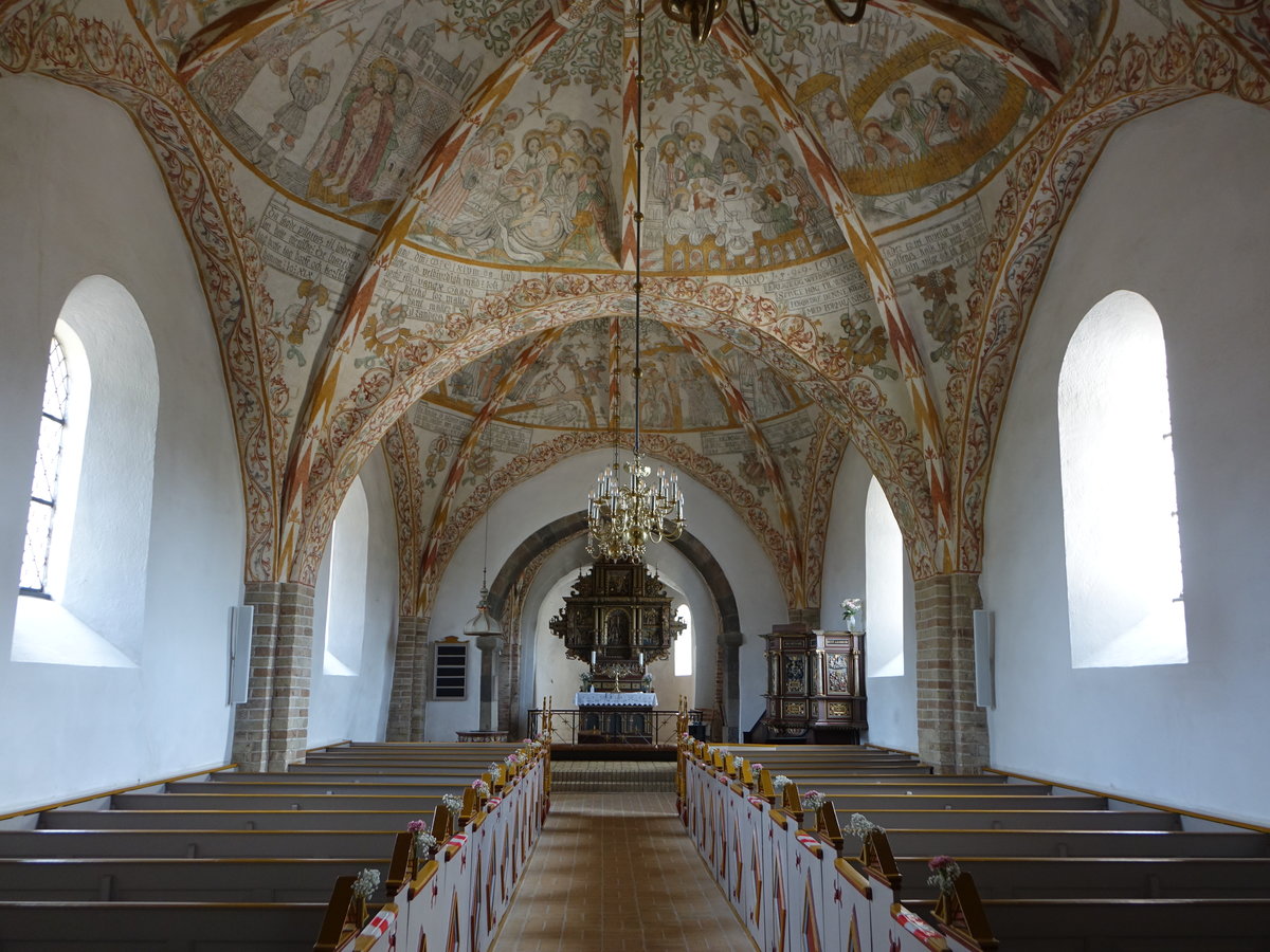 Sulsted, Kalkmalereien von Hans Maler von 1558 in der evangelischen Kirche (23.09.2020)