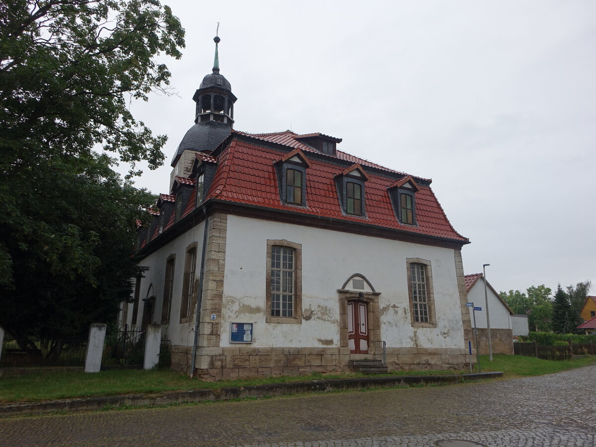 Sundhausen, evangelische St. Laurentius Kirche, erbaut von 1785 bis 1800 (30.06.2023)