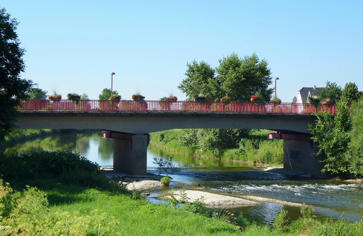 Sundhoffen im Elsa, die Brcke ber die Ill, Juli 2016