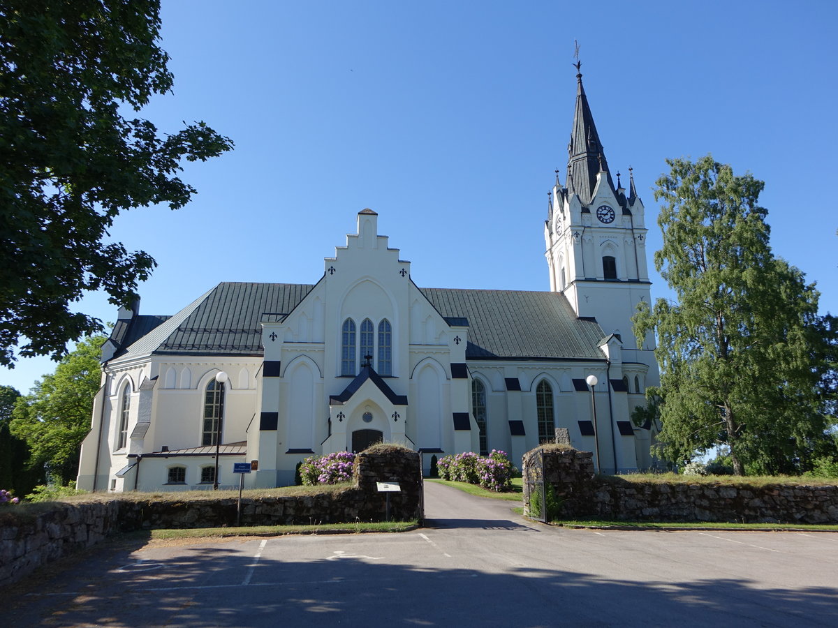 Sunne, neugotische Ev. Kirche, erbaut von 1887 bis 1888 durch den Architekten Adrian C. Peterson (31.05.2018)