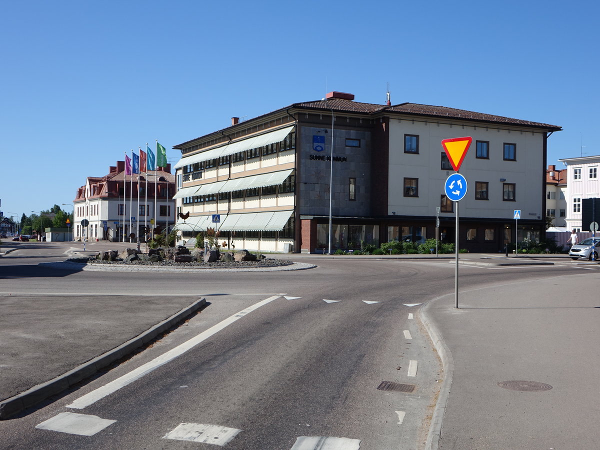 Sunne, Rathausgebude in der Jrnvgsgatan Strae (31.05.2018)