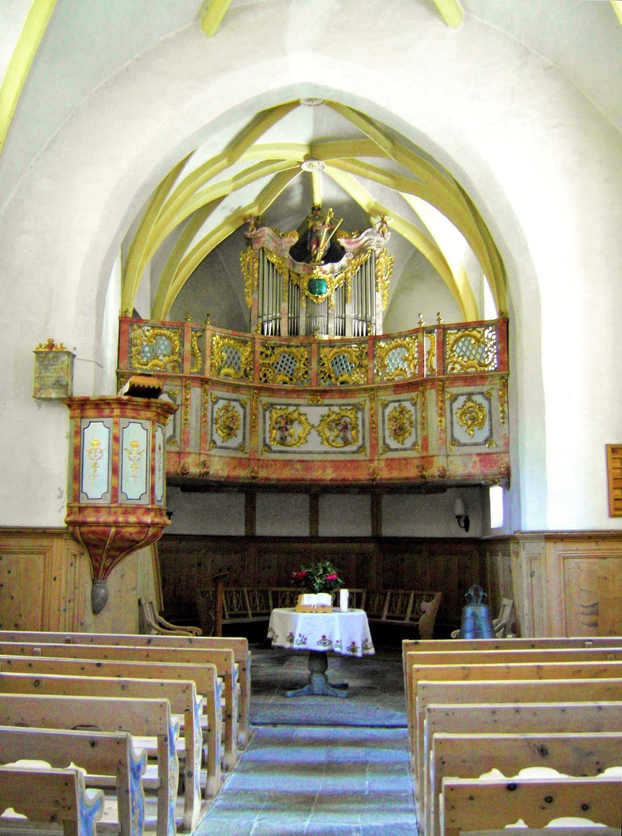 Susch im Unterengadin, reformierte Kirche, Innenansicht - 02.09.2008