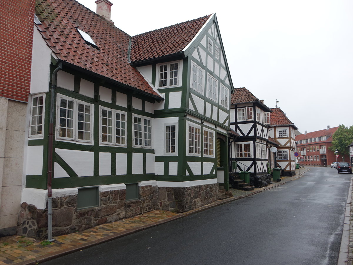 Svendborg, Fachwerkhuser in der Bagergade Strae (22.07.2019)