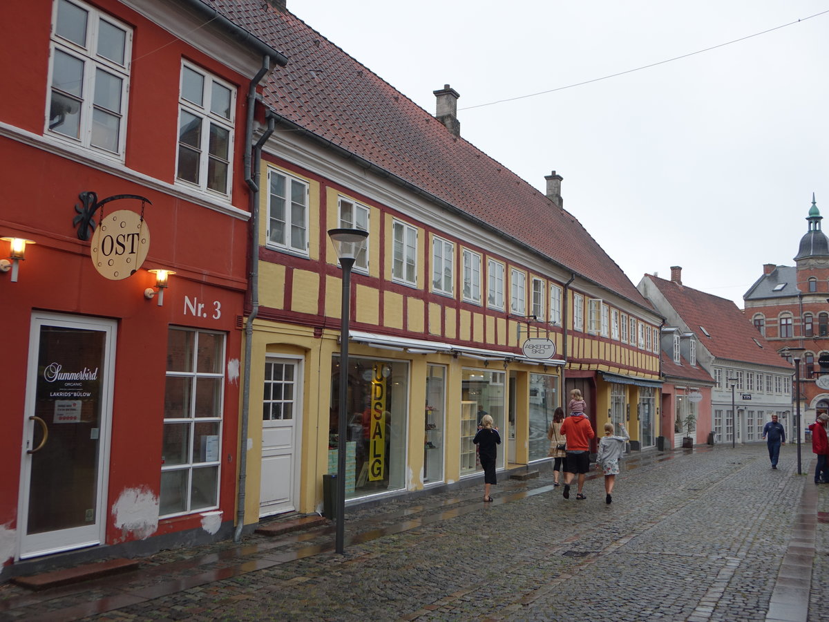 Svendborg, Fachwerkhuser in der Korsgade Strae (22.07.2019)