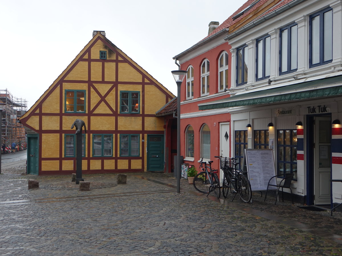 Svendborg, historische Huser am Gasetorvet (22.07.2019)