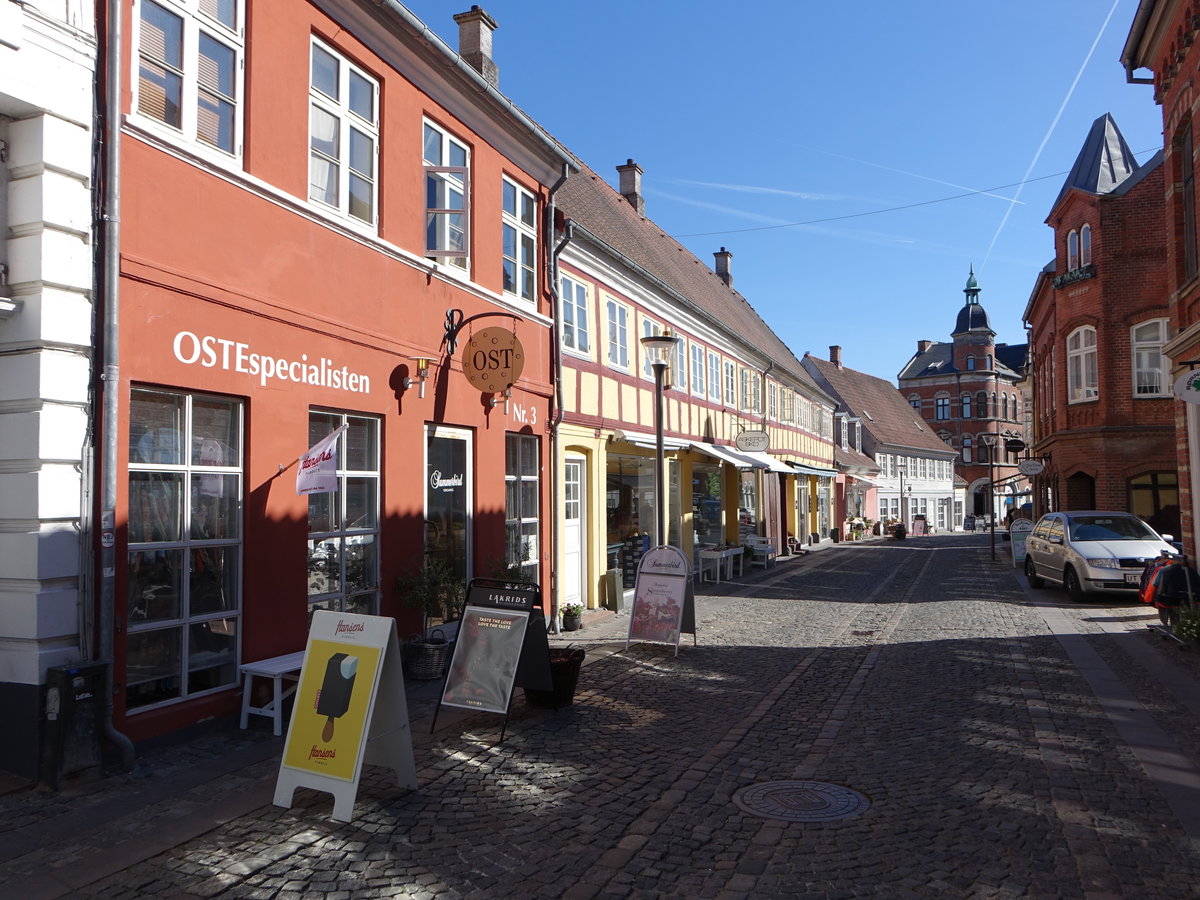 Svendborg, historische Huser in der Mollestrade (06.06.2018)