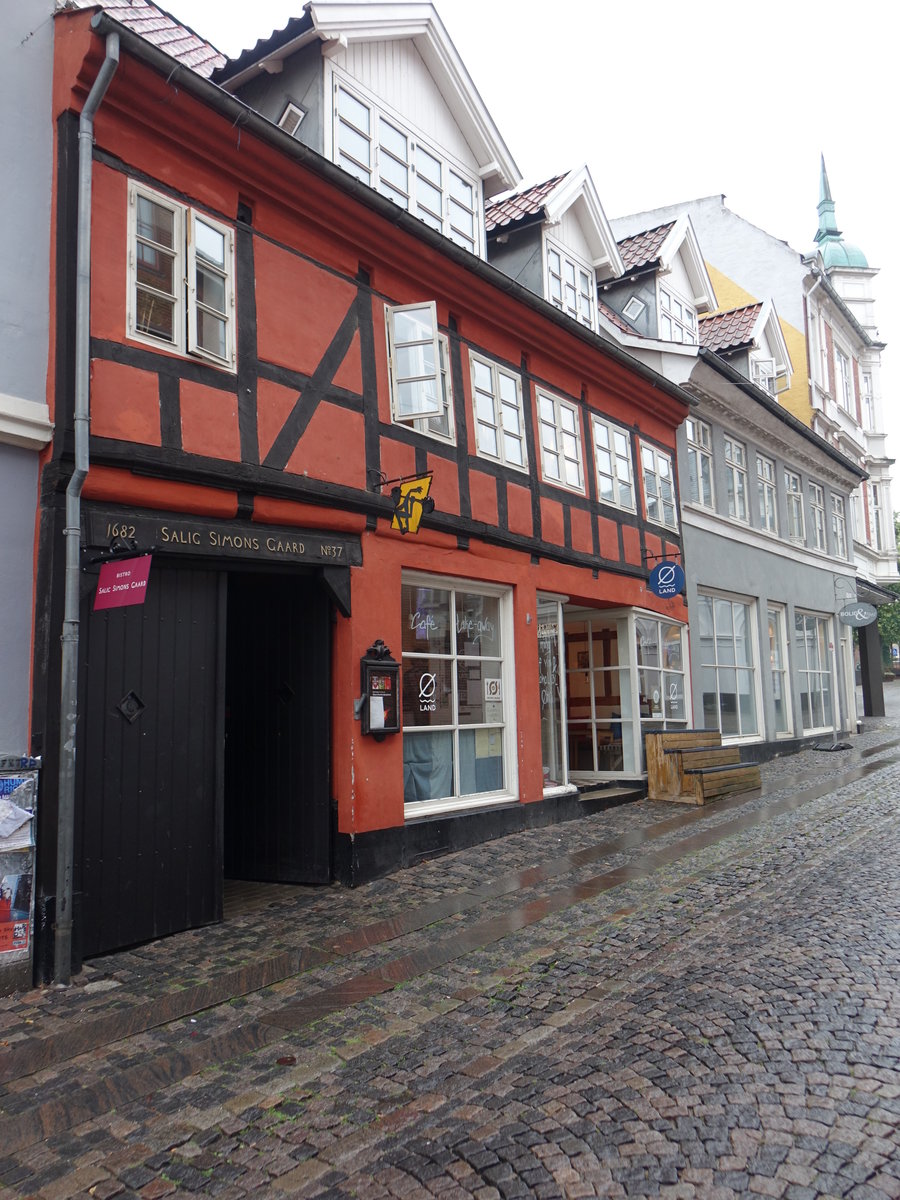 Svendborg, historisches Fachwerkhaus in der Brogade (22.07.2019)