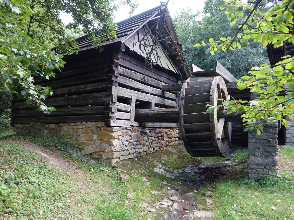 Svidnik, alte Wassermhle im Freilichtmuseum Skanzen (31.08.2020)