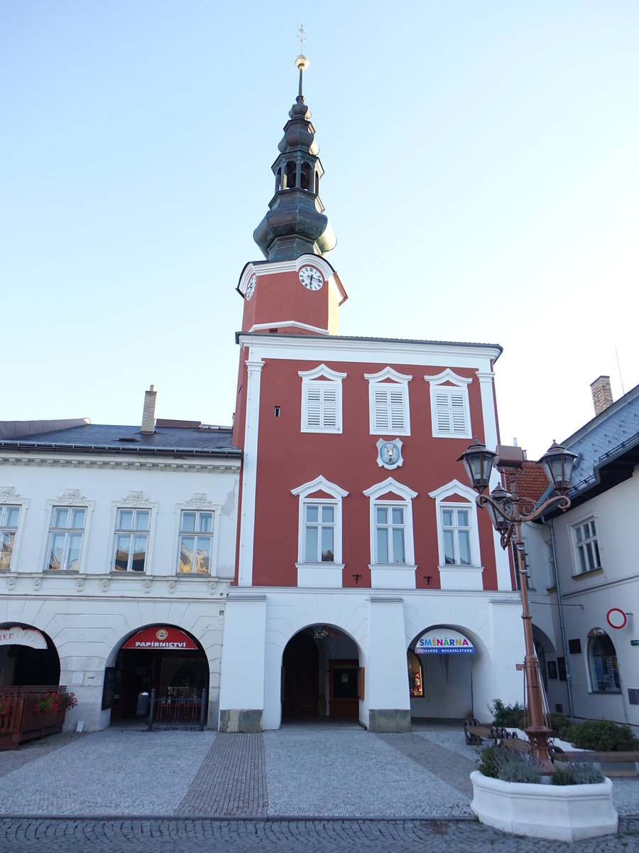Svitavy / Zwittau, altes Rathaus am Namesti Miru (01.08.2020)